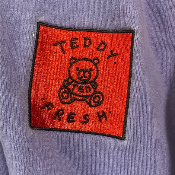 Teddy Fresh Hoodie Color Block unisex sweatshirt size Large - Picture 6 of 14
